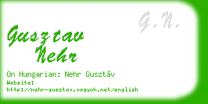 gusztav nehr business card